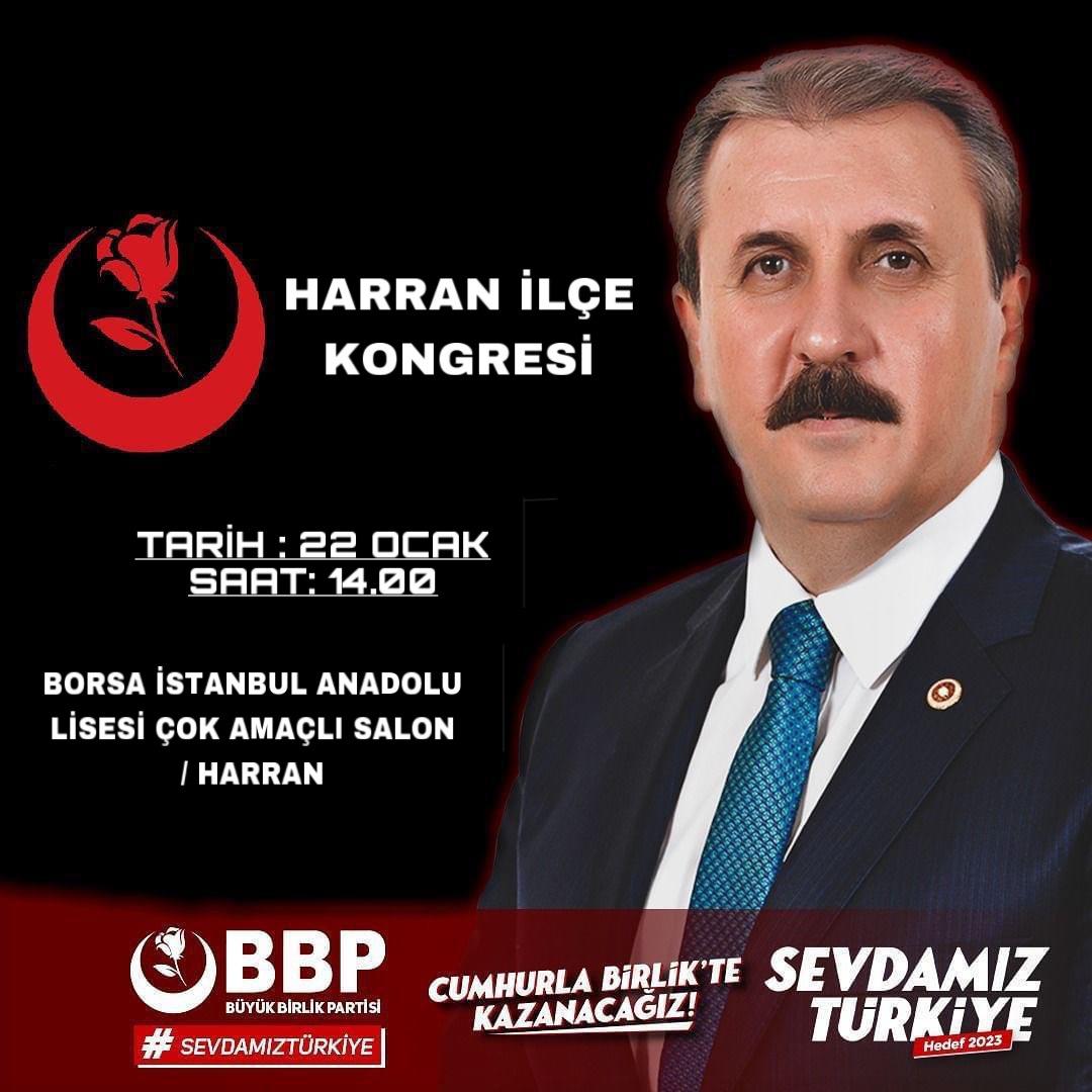 Büyük Birlik PARTİSİ Şanlıurfa Harran da Kongreye Gidiyor.