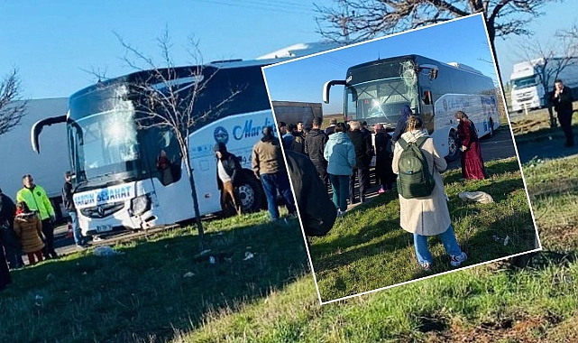 Otobüs kontrolden çıktı! Şanlıurfa’daki kaza kıl payı atlatıldı!