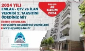 Eyyübiye Belediyesi’nden Emlak ve ÇTV 2. Taksit Duyurusu