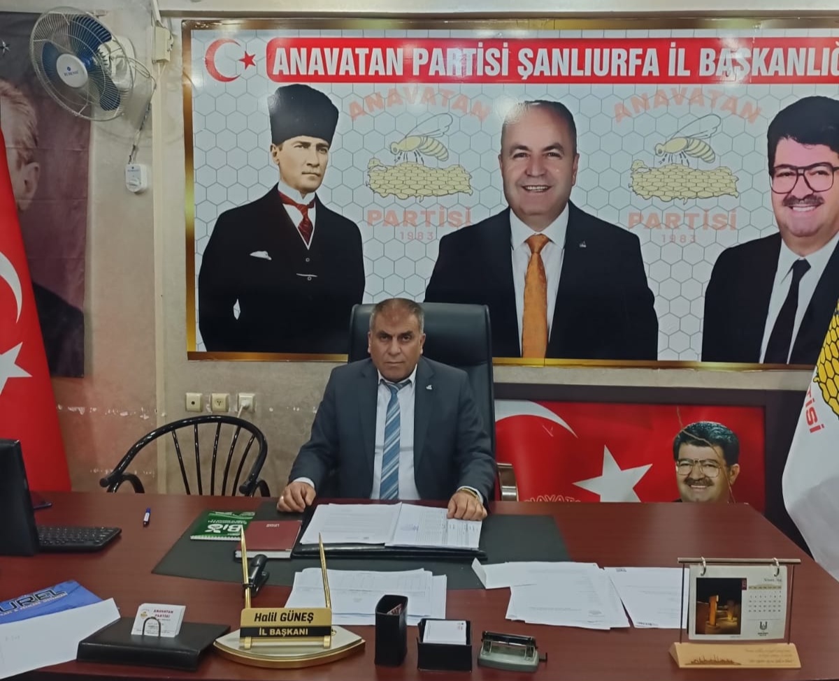 ANAVATAN PARTİSİ ŞANLIURFA İL BAŞKANI HALİL GÜNEŞ’TEN MİRAÇ KANDİLİ MESAJI